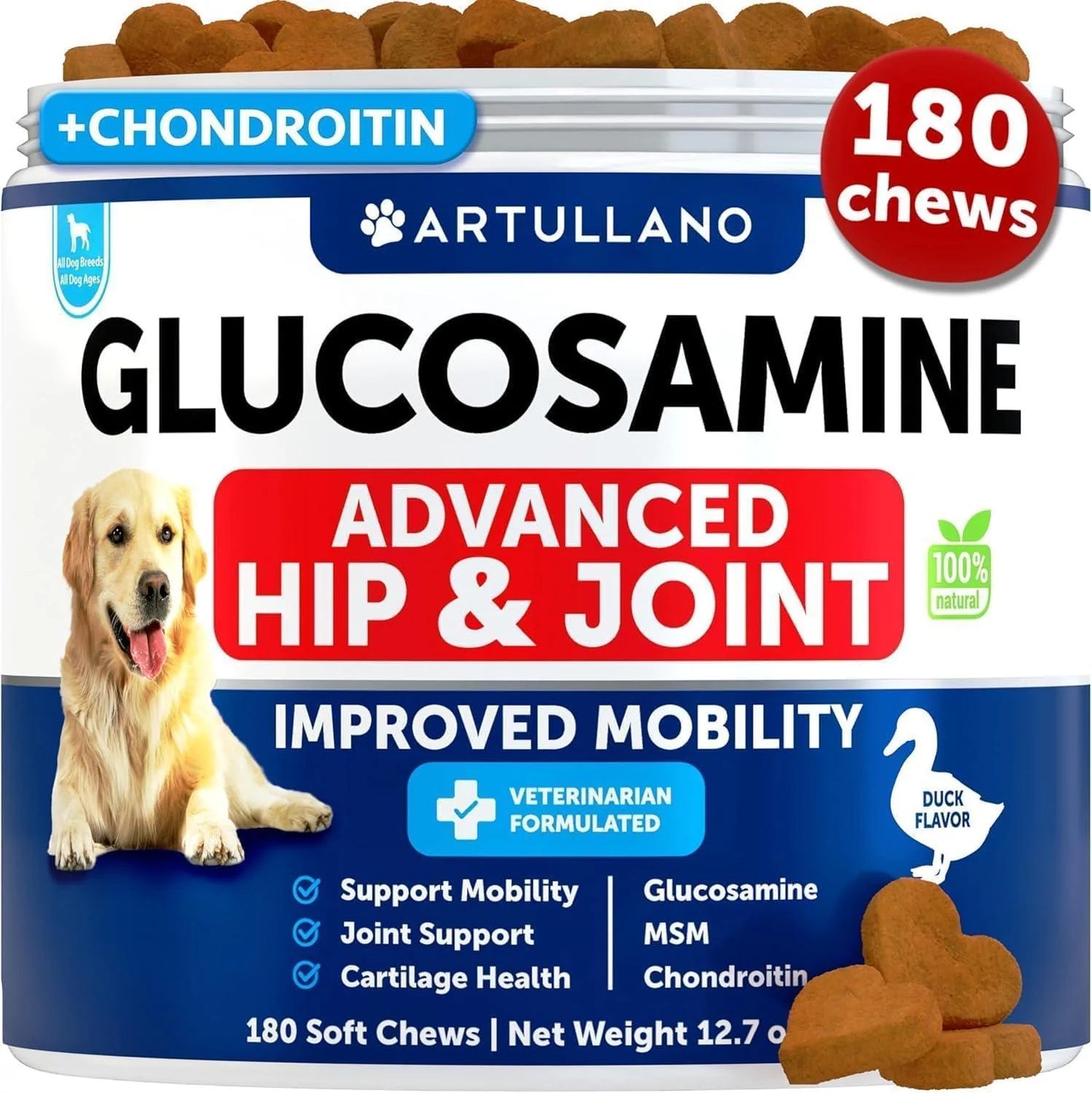 Glucosamine for Dogs Hip & Joint Chews Arthritis Support