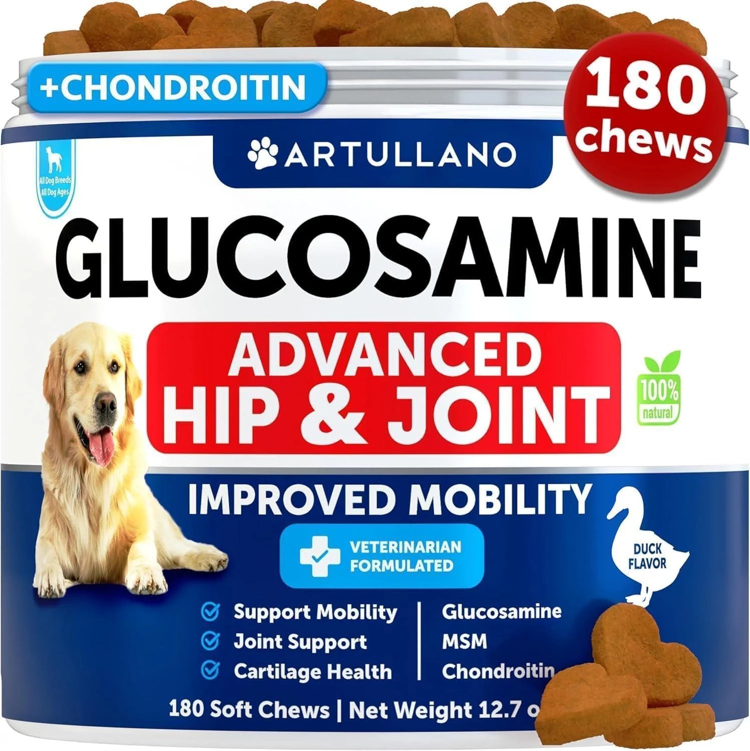Glucosamine for Dogs Hip & Joint Chews Arthritis Support