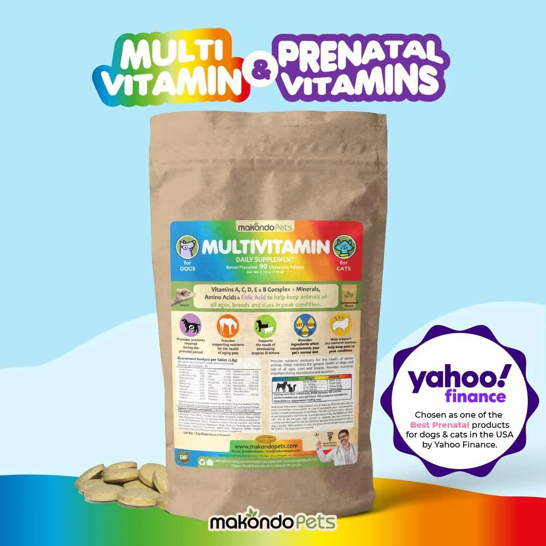 Prenatal Multivitamin for Dogs & Cats Folic Acid & Minerals
