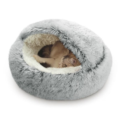 Pet Beds for Cats Clearance,Dog round Winter Warm Sleeping Bag Plush Soft Pet Bed Calming Bed