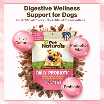 Daily Probiotic Chews for Dogs, Duck, 60 Count