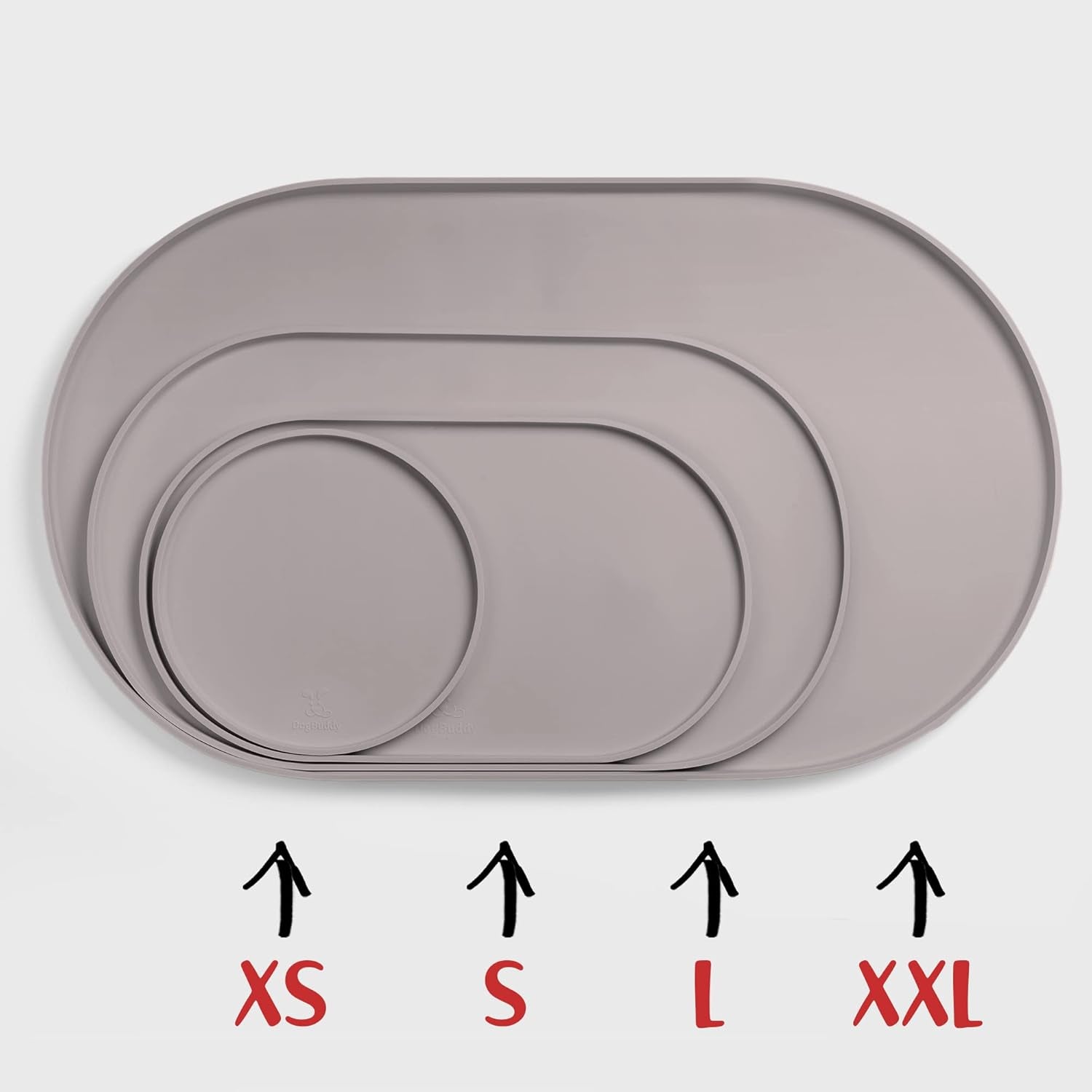 Dog Food Mat - Waterproof Dog Bowl Mat, Silicone Pet Mat for Food and Water Bowls, Nonslip Pet Feeding Mat with Edges, Dogs Food Mats for Floors, Puppy Supplies (Small, Dove)