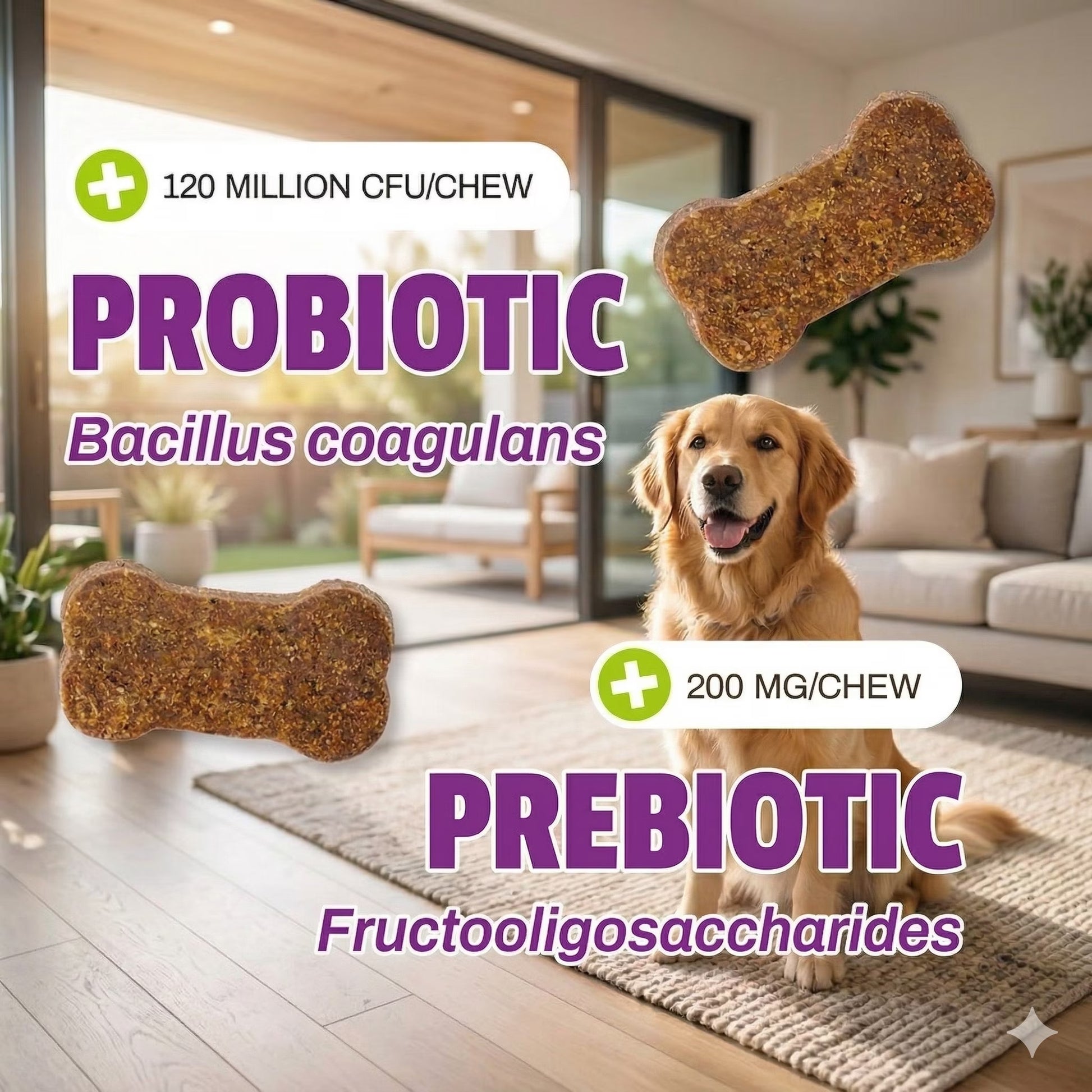 Daily Probiotic Chews for Dogs, Duck, 60 Count
