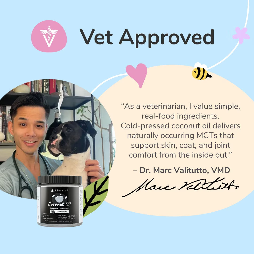 Coconut Oil for Dogs and Cats - Supplement for Dogs and Cats with Coconut Oil Organic - Vet Recommended for Skin, Coat and Healthy Joints