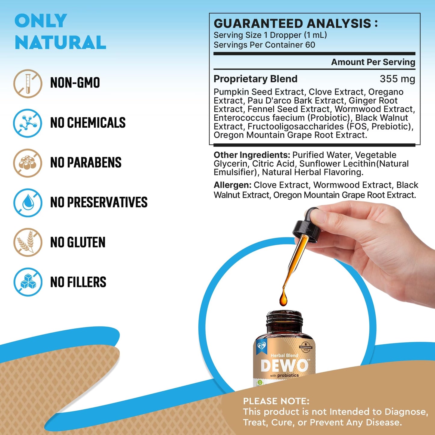 Natural Intestinal Defense for Dogs & Cats – Herbal Cleanse with Black Walnut, Wormwood & Probiotic – Promotes Healthy Gut & Flora Balance – Advanced Broad Spectrum Formula