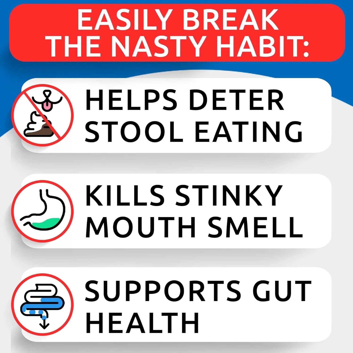 Coprophagia Deterrent Chews for Dogs - Stop Poop Eating - Probiotics, Enzymes & Digestive Health - Breath Aid (180 Ct)