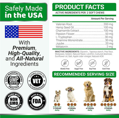 Hemp Calming Chews for Dogs 2-Pack