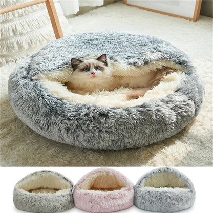 Pet Beds for Cats Clearance,Dog round Winter Warm Sleeping Bag Plush Soft Pet Bed Calming Bed