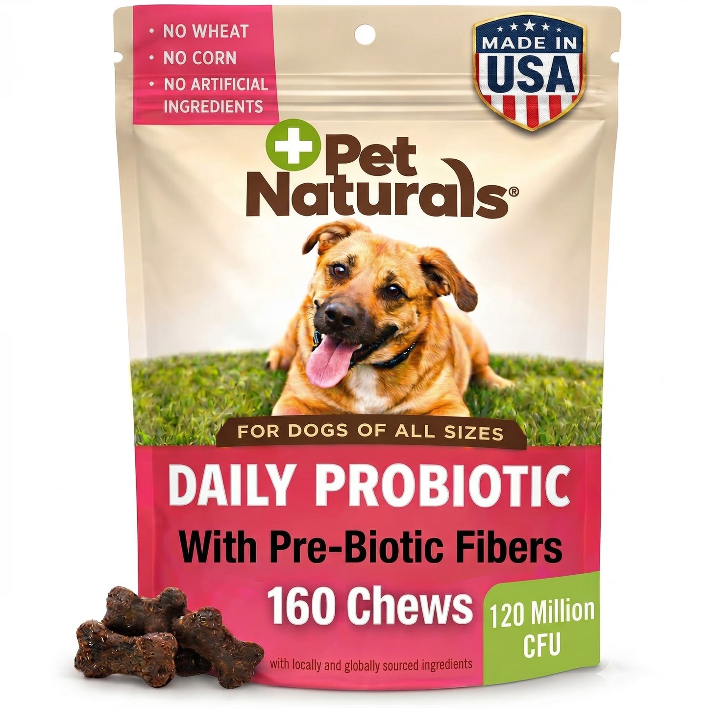 Daily Probiotic Chews for Dogs, Duck, 160 Count