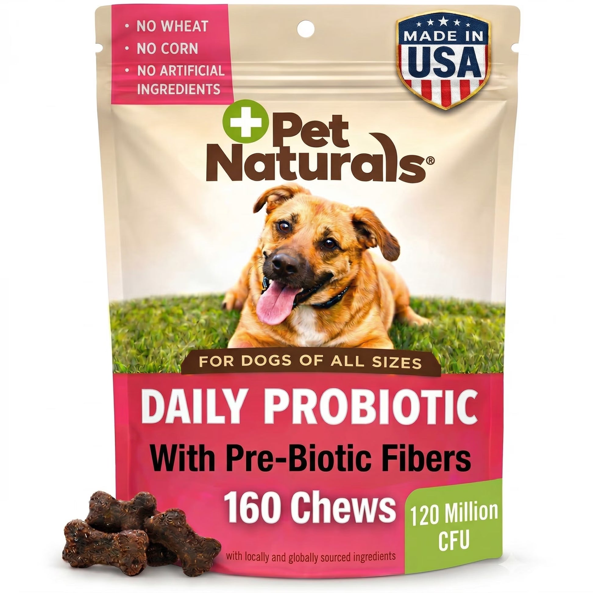 Daily Probiotic Chews for Dogs, Duck, 160 Count