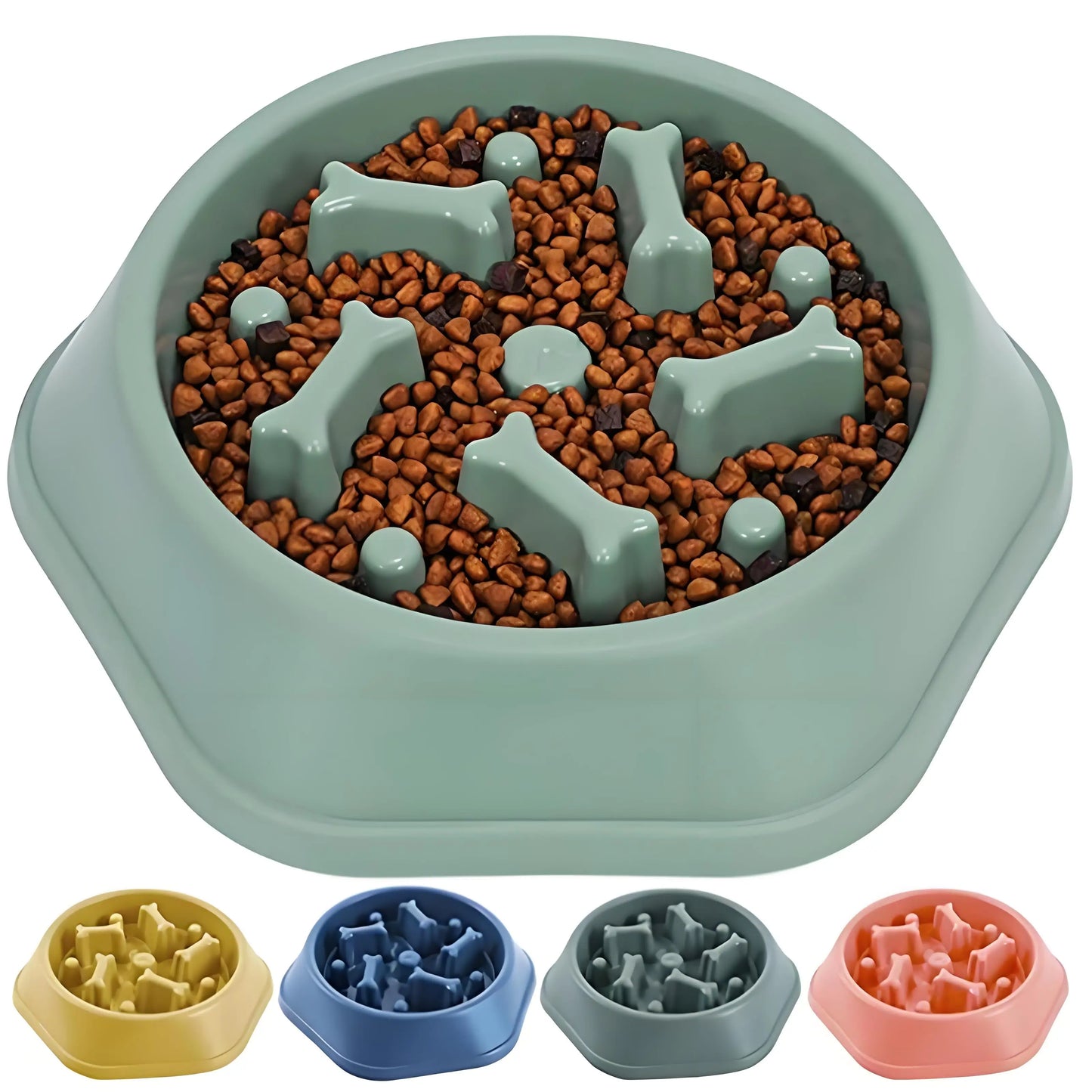 Dog Slow Feeder Bowl Anti-Glutton Food Bowl for Dogs Slow Eating Dog Feeders Healthy Diet Pet Feeding Watering Supplies