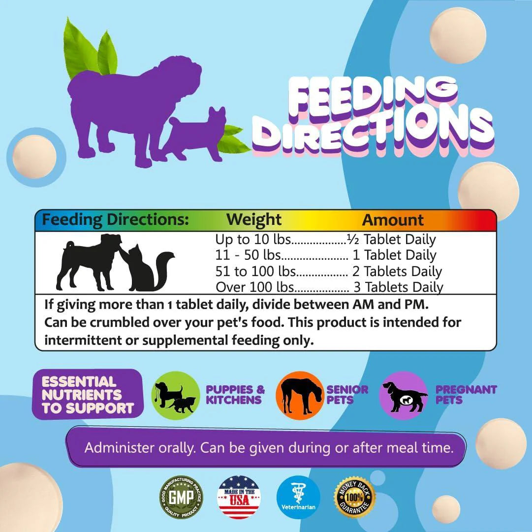 Prenatal Vitamins for Dogs & Cats 60 Pills Folic Acid & Minerals