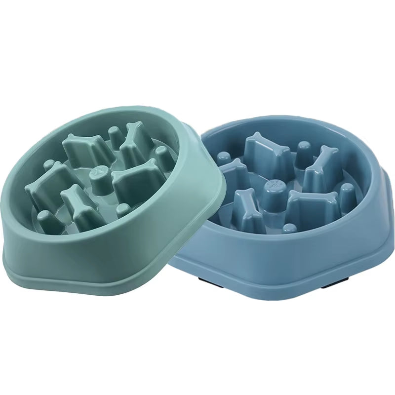Dog Slow Feeder Bowl Anti-Glutton Food Bowl for Dogs Slow Eating Dog Feeders Healthy Diet Pet Feeding Watering Supplies