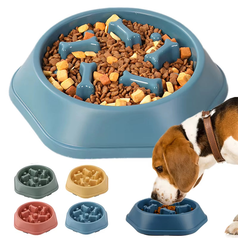 Dog Slow Feeder Bowl Anti-Glutton Food Bowl for Dogs Slow Eating Dog Feeders Healthy Diet Pet Feeding Watering Supplies