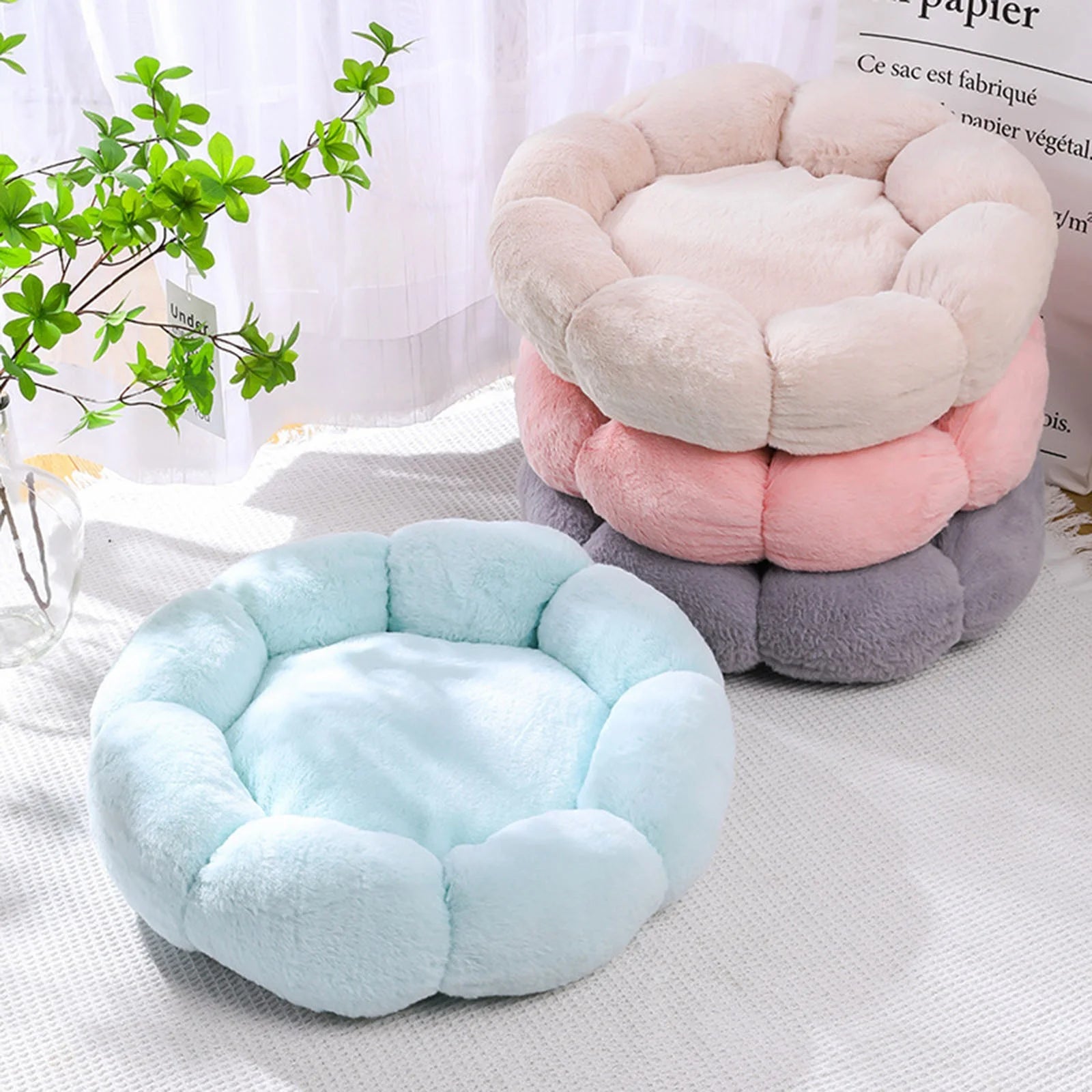 Cat Beds for Indoor/Outdoor Cats Clearance,Winter Warm Sleeping Bag, Plush Soft Comfort Pet Bed