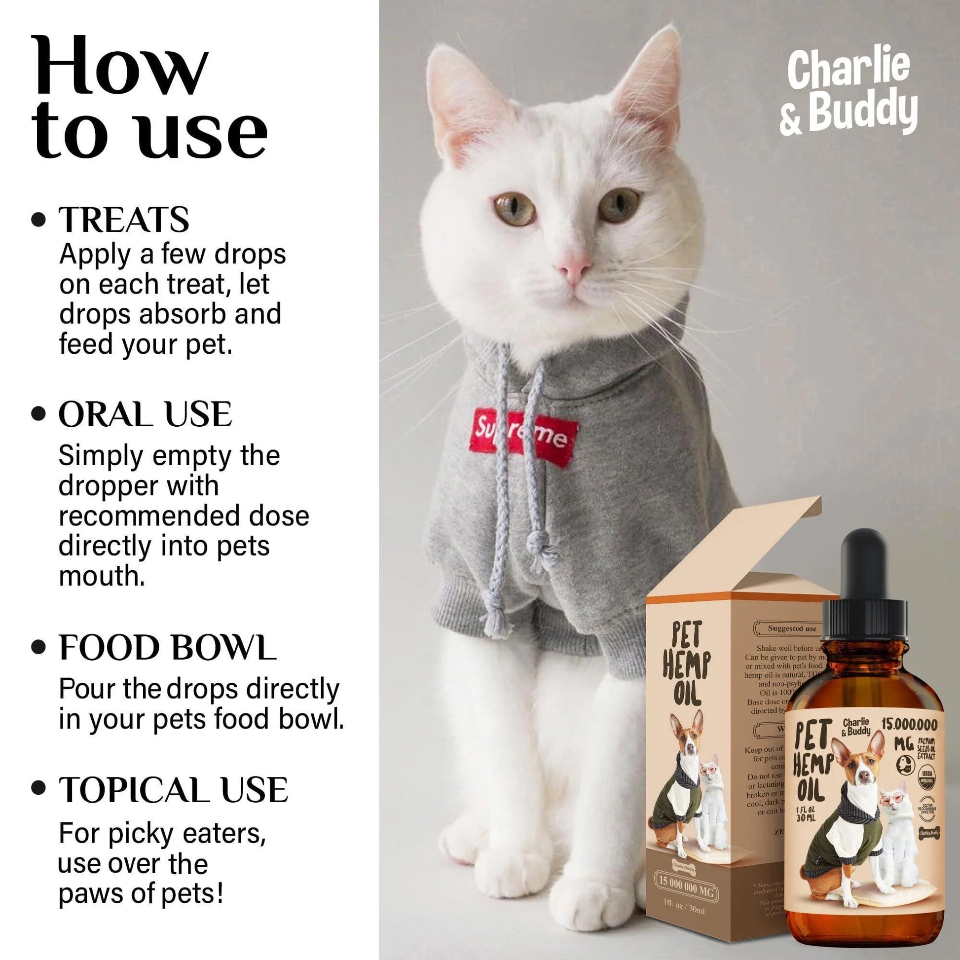 Hemp Oil for Dogs & Cats Hip & Joint & Skin Support