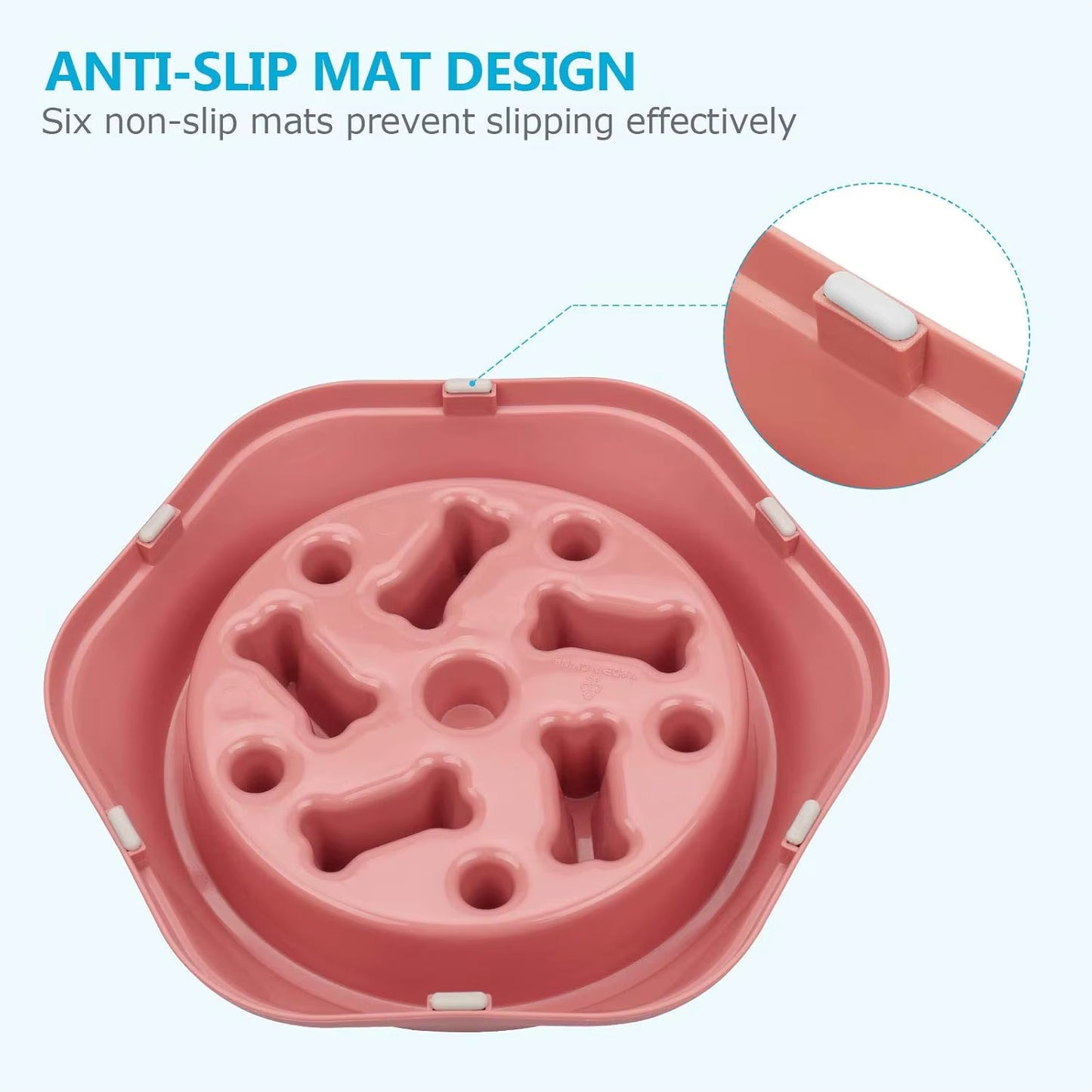 Dog Slow Feeder Bowl Anti-Glutton Food Bowl for Dogs Slow Eating Dog Feeders Healthy Diet Pet Feeding Watering Supplies