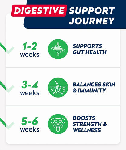 Probiotic Chews for Dogs - Digestive Enzymes & Fiber - Diarrhea, Constipation & Gut Health Relief - Prebiotic Formula